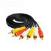 HOMEMAXS 3 Pair of 1.5meter AV Cable Audio and Video Line Three on the 3RCA DVD Audio Line Lotus Head Color Line