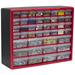 Akro-Mils 44 Drawer Plastic Cabinet Storage Organizer with Drawers for Hardware Small Parts Craft Supplies Red