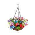 ckepdyeh Artificial Hanging Flowers in Basket for Patio Lawn Garden Decor for the Decoration of Outdoors and Indoors-Multicolor