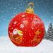 KIHOUT Clearance Giant inflatables Christmas PVC Decorated Ball 24 Xmas Blow up Balls Inflatable Decorated Ball for Yard Lawn Porch Tree Pool Tree Decor Indoor Outdoor christmas decorations Outdoor