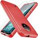 for Nokia C200 Case with 2pcs Screen Protector Shock-Absorption Flexible TPU Rubber Protective Cell Phone Cover for Nokia C200(Red)