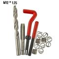 15-Piece Helicoil Car Coil Tool - Metric Thread Insert Kit - Suitable for M5 M6 M8 M12 and M14 - Repair and Reinforce Threads