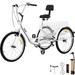 BENTISM Foldable Tricycle 24 Wheels 7-Speed Trike 3 Wheels Colorful Bike with Basket Portable and Foldable Bicycle for Adults Exercise Shopping Picnic Outdoor Activities