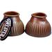 24WL Weaver Medium Natural Gum Rubber Horse Leg Bell Boots Western Tack