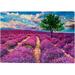 1000 PCS Jigsaw Puzzles 29.5 x 19.7 Artwork Gift for Adults Teens Oil Painting Lavender Field Wooden Puzzle Games