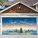 Loyerfyivos 7 x 16 ft Christmas Santa Snowman Garage Door Banner Large Christmas Backdrop Decoration Christmas Door Decor Holiday Vinyl Cover Garage Banner for Outdoor Christmas Garage Door