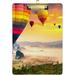 Dreamtimes Hot Air Balloons Clipboard Acrylic Standard A4 Letter Size Clip Board with Low Profile Clip for Office Classroom Doctor Nurse and Teacher 12.5 x9