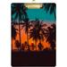 Hyjoy Beach Sunset Clipboard Summer Acrylic A4 Letter Size Clipboards Writing Pads for Students Teacher Low Profile Clip Standard Size 12.5 x 9 Sliver