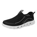 PMUYBHF Mens Casual Shoes Slip on Tennis Shoes Men Size 10 Men Sports Shoes Spring and Summer Fashionable Pattern Mesh Breathable Comfortable Non Slip Soft Sole Casual Shoes