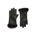 ugg(r) Genuine Shearling Leather Tech Gloves - Black - Ugg Gloves