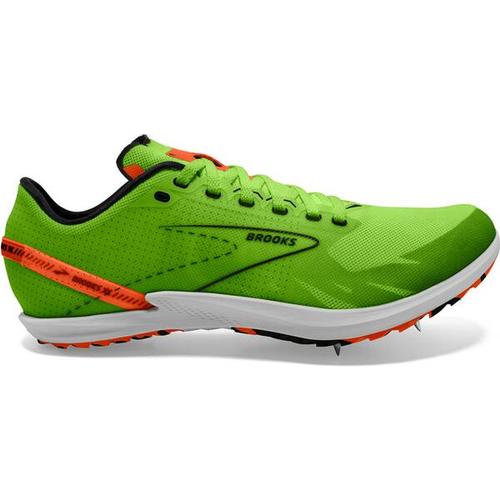 BROOKS Herren Laufschuhe Draft XC, Größe 46 in Green Gecko/Red Orange/White