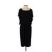 Anne Klein Casual Dress - Midi: Black Solid Dresses - Women's Size Small