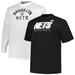 Men's Fanatics Branded Black/White Brooklyn Nets Big & Tall Short Sleeve Long T-Shirt Set