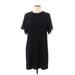 MICHAEL Michael Kors Casual Dress - Shift Crew Neck Short sleeves: Black Print Dresses - Women's Size Medium