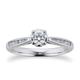 9ct White Gold 0.40cttw Diamond Illusion Ring - Ring Size P