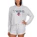 Women's Concepts Sport Cream Minnesota Twins Visibility Long Sleeve Hoodie T-Shirt & Shorts Set