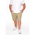 Size 7-8Xl Mens Badrhino Big & Tall Stone Brown Elasticated Waist Chino Shorts Big & Tall