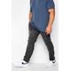 Inside Leg Size 30", Waist Size 60 Mens D555 Big & Tall Grey Tapered Stretch Jeans Big & Tall