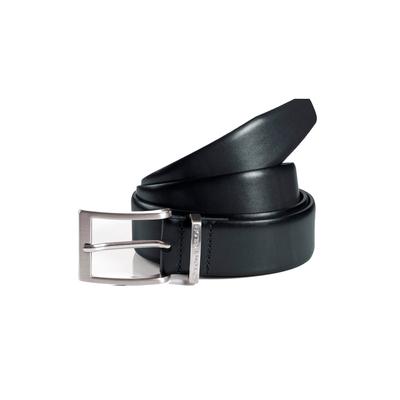 Ledergürtel TOM TAILOR "TTBILL", Damen, Gr. 115, schwarz, Materialmix, unifarben, casual,modisch,klassisch, Gürtel, 3.5 cm breiter Herrengürtel, Freizeit- und Anzugsgürtel, bis Gr. 120 Image