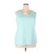 Lands' End Sleeveless T-Shirt: Blue Tops - Women's Size 3X