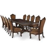 Michael Amini Windsor Court 11-piece Dining Room Set Wood/Upholstered/Metal in Brown | 30.5 H in | Wayfair 70002DRS11-54