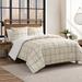 Lucky Brand Plaid Sherpa Reversible Comforter Sets Polyester/Polyfill/Microfiber in White | Twin Extra Long Comforter + 1 Standard Sham | Wayfair