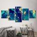 Everly Quinn Liquid Marble On Canvas 5 Pieces Set Canvas in Blue/Green | 12 H x 29 W x 1 D in | Wayfair D66019B20EDA4505850E3BB482F12F47