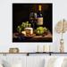 Bungalow Rose Gourmet Wine & Cheese Perfection IV - Unframed Print on Metal in Black/Green/Red | 23 H x 23 W x 1 D in | Wayfair