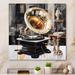 Williston Forge Gold Phonograph Reflections I - Unframed Print on Metal in White | 36 H x 36 W x 1 D in | Wayfair C0007B5730644C52A803DFA346340207