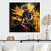 17 Stories Music Drummers Groove an I - Unframed Print on Metal in Gray/Yellow | 23 H x 23 W x 1 D in | Wayfair B791443A399D4B4192B493606E5E8EFE