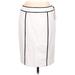 Calvin Klein Casual Skirt: White Color Block Bottoms - Women's Size 10 Petite