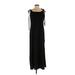 Lulus Casual Dress - A-Line Boatneck Sleeveless: Black Print Dresses - Women's Size Small