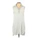 Bella Dahl Casual Dress - Mini Collared Sleeveless: Silver Dresses - Women's Size Medium