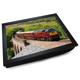 Belmond Royal Scotsman Class 47 Train Deluxe Cushioned Lap Tray | Wooden Frame | Bean Bag Cushion | Lap Top Lap Desk