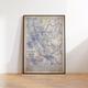 California, Nevada map, Vintage California and Nevada map, old blueprint map, map poster, vintage map, map print, history lover, old map