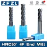 HRC50 1 2 3 4 5 6 8 10 4 flauti fresa in metallo duro lega di tungsteno acciaio frese frese frese a
