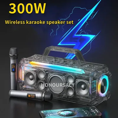 300W High Power Karaoke Players Portable Wireless Blue Tooth Speakers Home Theatre Audio System Outdoor Waterproof Sound Box