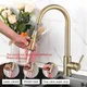 ULA Stainless Steel Kitchen Faucet Pull Out Spout 2 Water Modes Hot Cold Water Mixer Tap Flexible