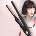 Short Hair Narrow Flat Iron 2 in 1 Hair Straightener And Curler Portable Tourmaline Ceramic