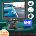 AHD 1080P Car Monitor With Rear View Camera Security 12V 7 inch 1024*600 Reverse Parking System