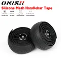 Bicycle Handlebar Tape 2 Pcs with End Plug Silicone Bar Tape Shock Absorption Anti-slip Durable