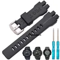 Resin Watch Band Suitable For Casio PROTREK PRG 300 PRW 3000 3100 6000 6100Y Men's Replacement Black