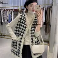 Spring Fall Women Gilets Sleeveless Jacket Korean Outwear Waistcoat Faux Imitation Mink Fleece