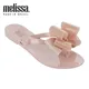 Melissa Harmonic Bow Adulto Women Jelly Shoes Flat Slippers Sandal 2023 Women Jelly Flip Flop