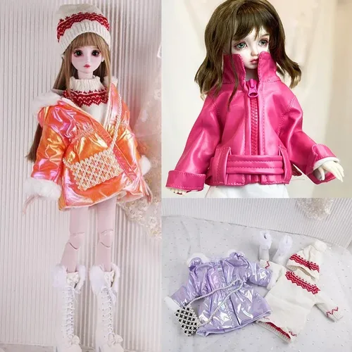 60cm bjd Puppen kleider röcke 1/3 bjd Jacken Puppen zubehör nur Stoff keine Puppen kleidung warmes