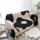 Black White Flower Throw Blanket Woven Sofa Towel Cover Blanket Home Decor Dust Cover Camping Mat