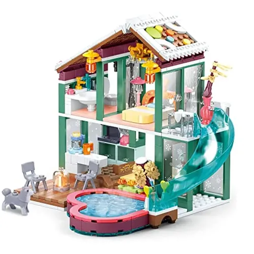 Freunde Stadt Ferienhaus Bausteine Set Spielzeug Villa Bausteine Kit Spielzeug für Kinder Bau