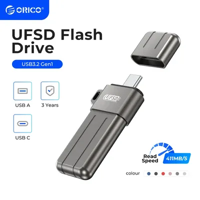 ORICO UFSD Alle Metall 512GB USB-Stick 411 MB/S Pen Drives 256GB 128GB 64GB USB stick Typ C Image