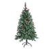 4ft Artificial Full Christmas Tree with 30 LED Lights - Ideal for Holiday Home, Office, and Party Decoration, 308 Branch Tips
