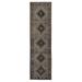 Shahbanu Rugs Brown Washed Out Afghan Baluch with Natural Colors Pure Wool Hand Knotted Runner Oriental Rug (2'3"x8'3")